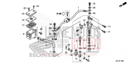 REAR BRAKE MASTER CYLINDER (CBR600RR) CBR600RRD de 2013